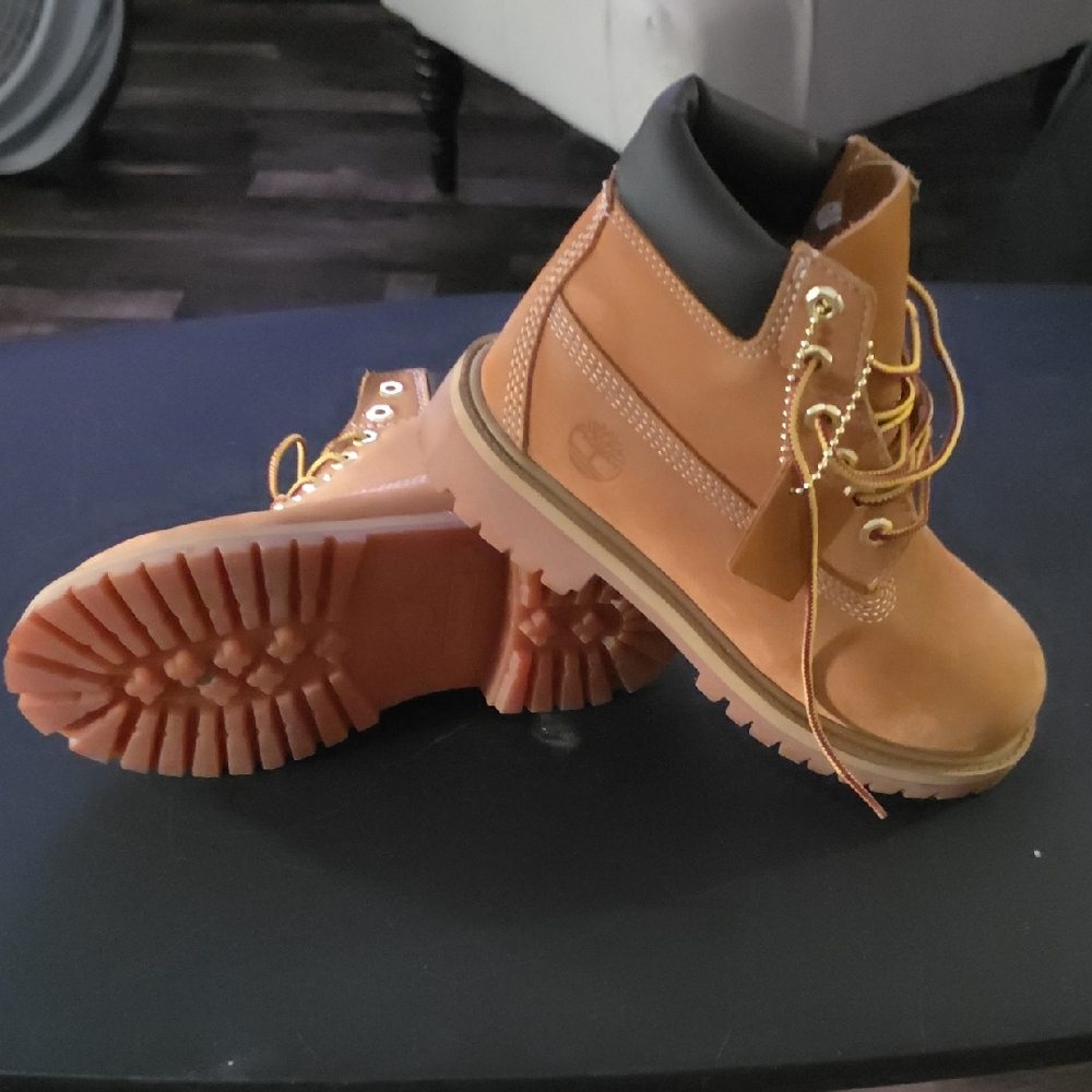 Timberland Kids Wheat Lace-Up Work Boots - Tan/Brown